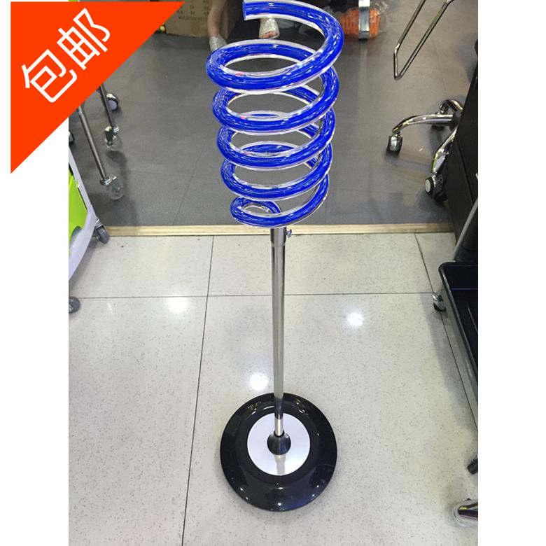 Crystal Circle Hair Dryer Bracket Hair Salon Hotel Home Standing Rubber Base Stainless Steel Hairdryer Ground Shelf