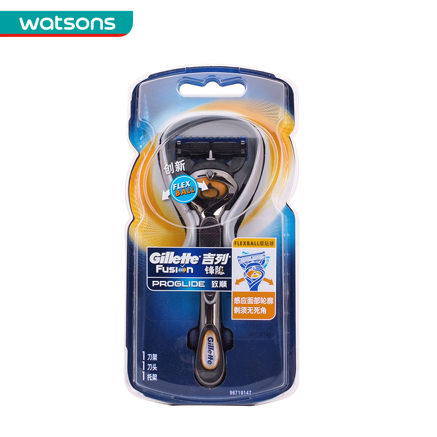 【屈臣氏】吉列锋隐致顺手动1刀架(1刀头)剃须 刮胡 Gillette