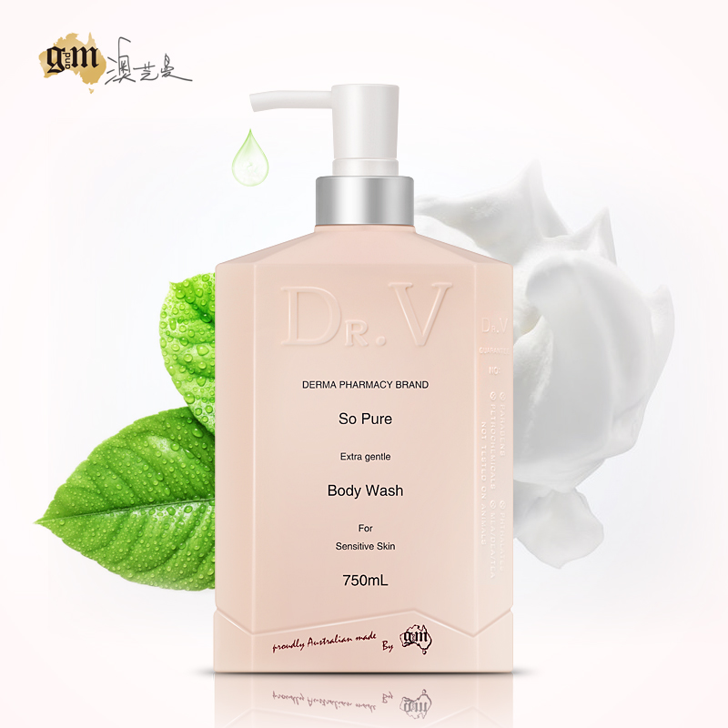 G&M/澳芝曼  Dr.V天然草本沐浴乳750ml 保湿美白嫩肤亮肤 沐浴露