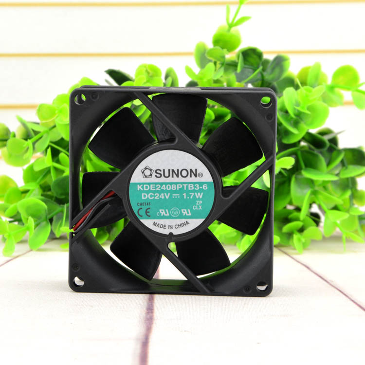 Original SUNON 24V 1 7W KDE2408PTB3-6 8025 8CM inverter cooling fan
