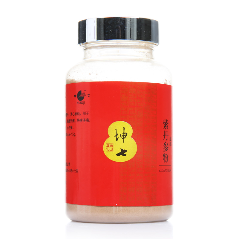 坤七紫丹参粉80g 云南紫丹参打粉 超细粉 纯丹参粉 灌装