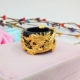 Độc đoán opal kéo ngón tay nam mạ vàng ngọc bích ngón tay cái nhẫn cát vàng mô phỏng đĩa rồng thời gian dài không phai nhẫn cưới vàng trắng Nhẫn