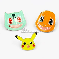 Hạt giống Pikachu Miao mới Rồng lửa nhỏ Pokémon Kho báu giấc mơ kim loại Huy hiệu Trâm Trang sức cài áo nữ sang trọng