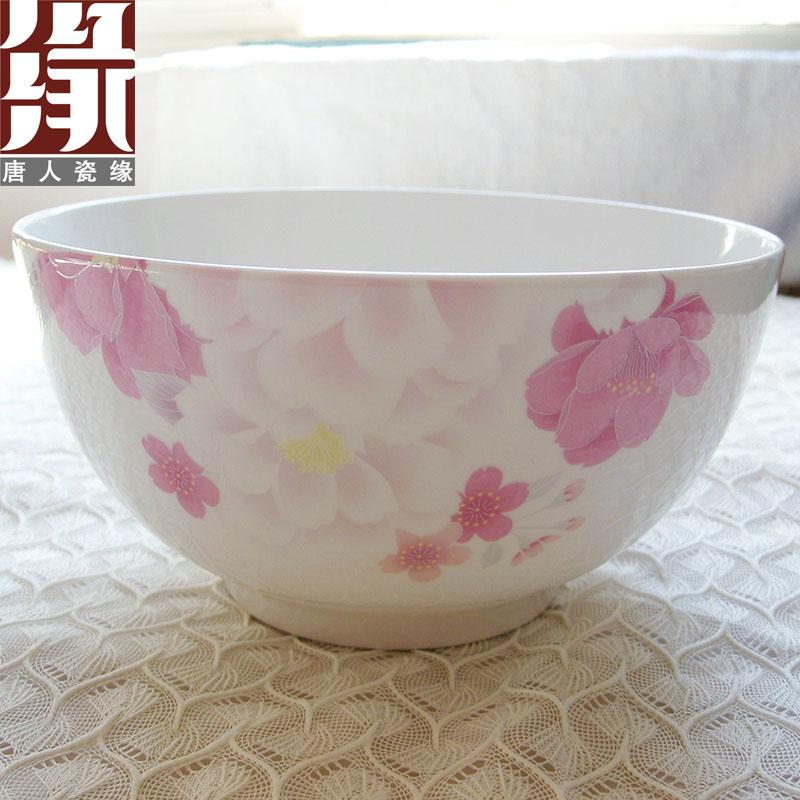 Bone China Porcelain Tableware Tang Mountain Produce First-class Chinese 8 Inches O Bowl Home Soup Bowl bowls Gongt Grand Tanetian Garden Wind