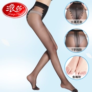 Langsha vớ của phụ nữ mặc bikini pantyhose chống móc mùa hè phần mỏng stovepipe chân đáy vớ màu đen thịt dính liền