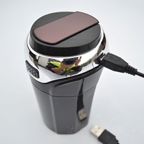 Car ashtray metal stainless steel multi-function with cover Car creative ashtray car with LED lights to light smoke