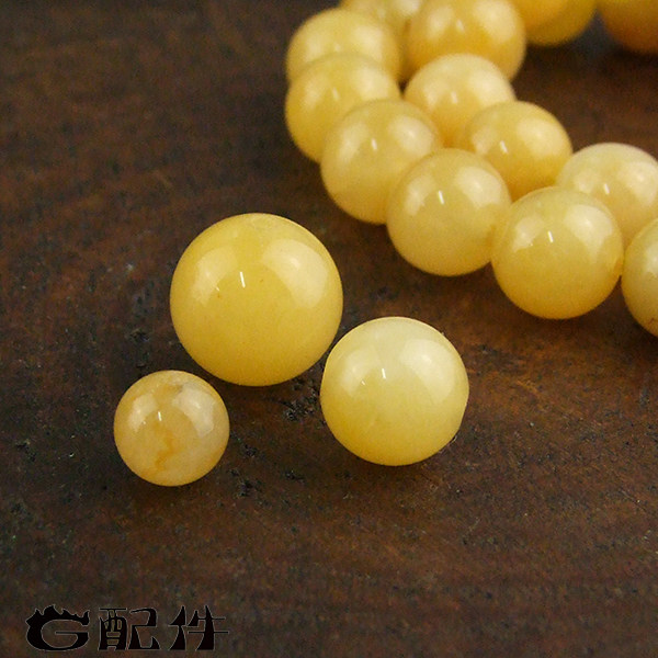 Special price natural old yellow jade loose bead DIY original hand alchemy necklace Buddha beads handmade string bead ornament Material round bead