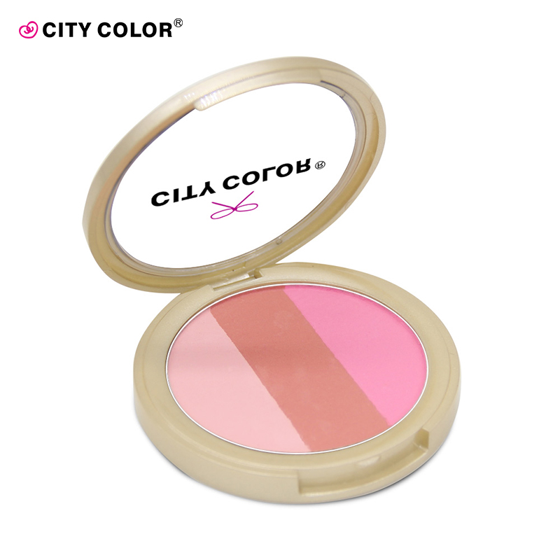 city color焕彩三色腮红 正品持久修容胭脂粉裸妆定妆体亮肤色