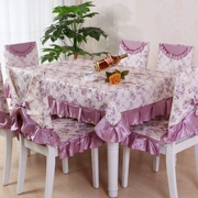 Nước Furong tròn bàn vải đặt bàn châu Âu vải ghế đệm ghế bọc bộ bàn cà phê khăn trải bàn vải ghế đặt khăn trải bàn