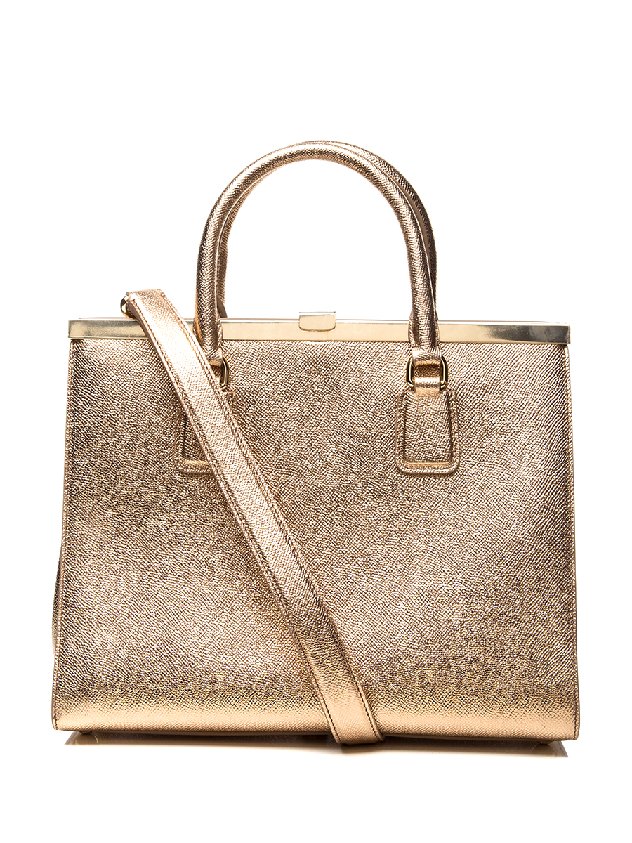 Dolce&Gabbana 金色简约方形手提肩包