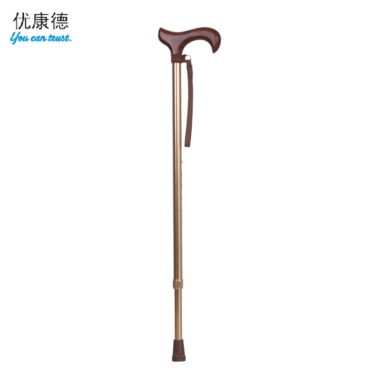 台湾优康德优质手杖可伸缩拐杖 老人铝合金调节防滑拐棍UKD-2329