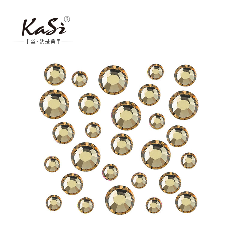 KaSi水钻美甲装饰水钻贴钻工具:雪茄黄246型号:5号-30号