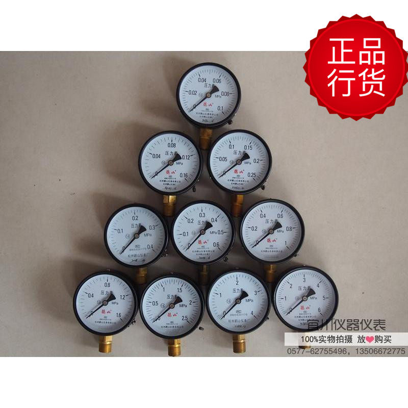 Hangzhou stork Y100 Y-100 Y-100 pressure gauge -0 1-60Mpa threaded M20x1 5 specs complete
