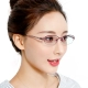 Phụ nữ hợp kim kim loại nửa khung kính khung kính rỗng tinh tế Kính gương đọc kính phẳng
