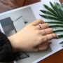 Nhật Bản và Hàn Quốc đơn giản kết hợp nhẫn trang sức thủy triều mở đuôi nhẫn nhẫn nam và nữ [6 bộ] J05 đeo nhẫn ngón trỏ