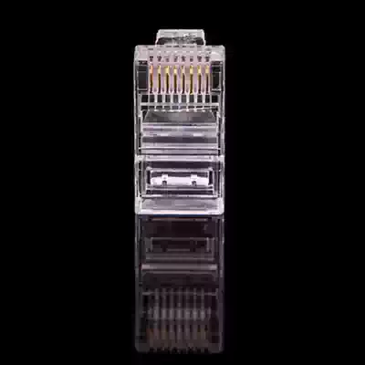 Super five unshielded network 8p8c crystal head Computer router network cable RJ45 connector 100 boxes