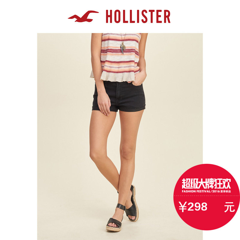 Hollister 高腰牛仔超短裤 女 117764