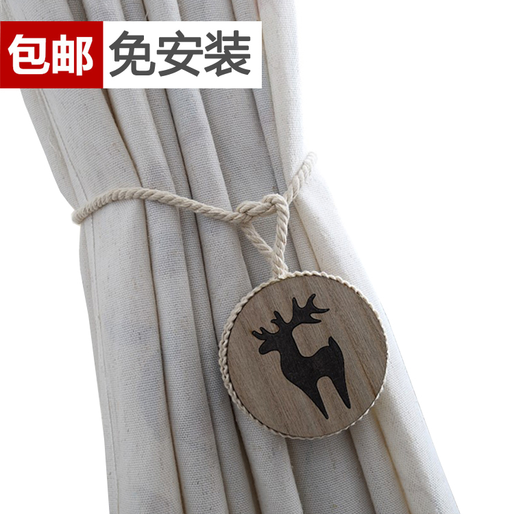 New creative cute pastoral modern minimalist elk sika deer magnet curtain buckle curtain strap hook-free