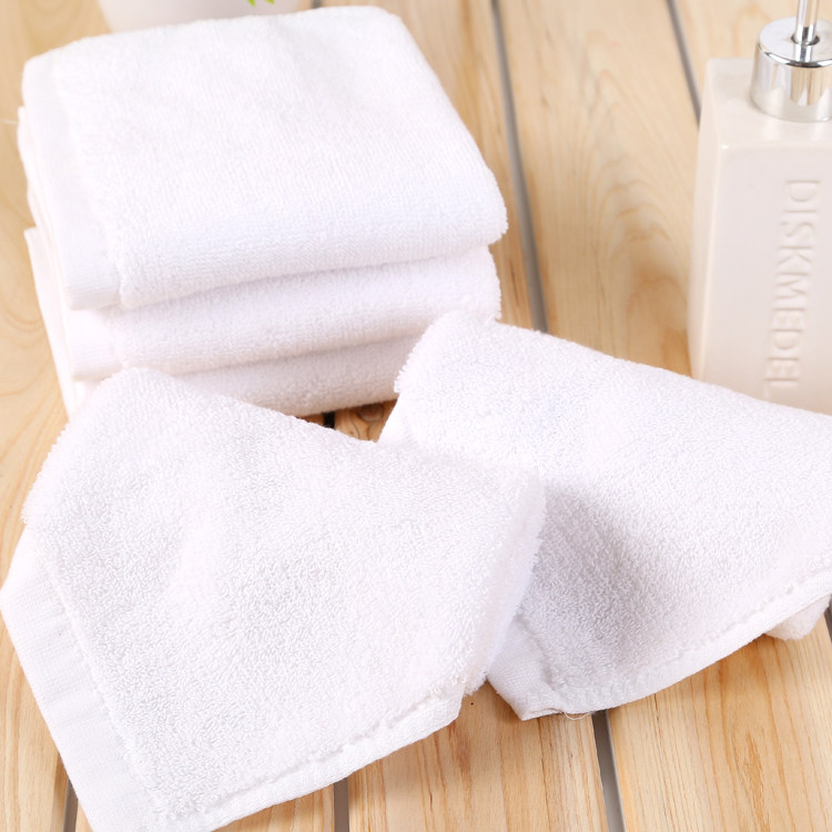 Pure Cotton New White Square Towels Hotel Guesthouse Small Towel Wipe Handtowel Manufacturer Wholesale Hotel Napkins Towels Towel Cabinet Towels