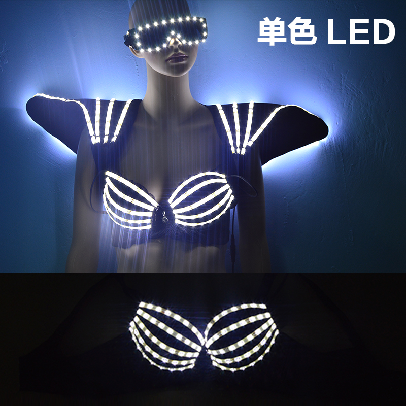 Luminous Bra Luminous Function Night Scene Effect Sexy Professional Bar Stage Props Performing Supplies
