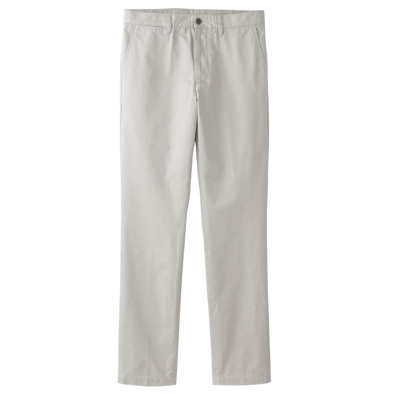 无印良品MUJI 男式 丝光斜纹梭织棉修身裤