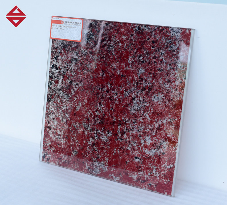 Table boglass 6mm marble F900601-6 color glazed glass