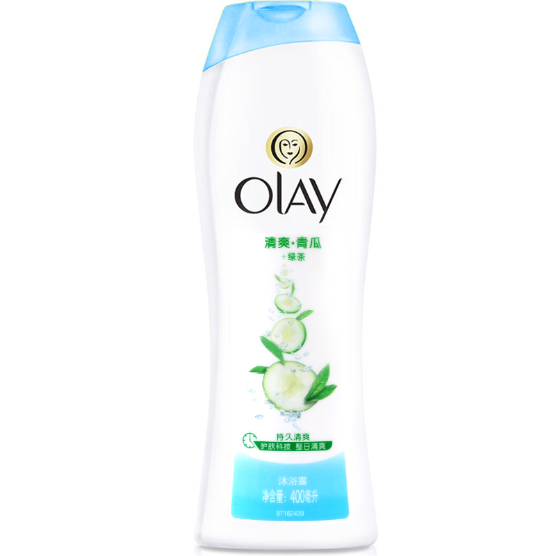 玉兰油美肌清爽沐浴露水嫩清爽青瓜+绿茶400ml
