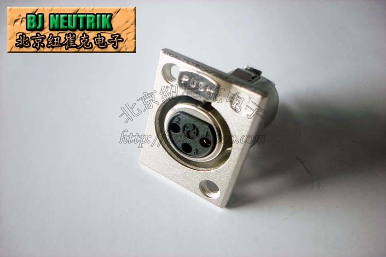 Lequn Yongsheng YS109G three-core gold-plated XLR female socket Panel-mounted canon seat microphone plug