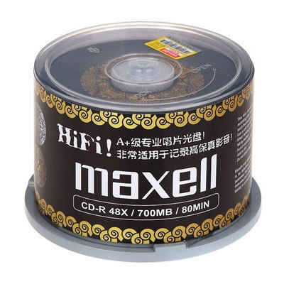 Maxell Maxell Wansheng CD-R blank burning disc 50 barrels of vinyl disc Wansheng CD blank disc