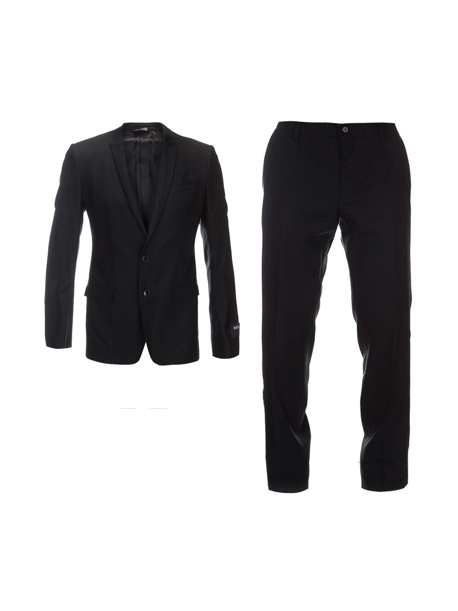 Dolce&Gabbana 黑色枪驳领两粒扣西服套装
