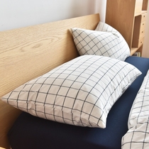  Simple washed cotton single pillowcase Pure cotton pillowcase Single pillowcase Cotton soft envelope pillowcase 48*74