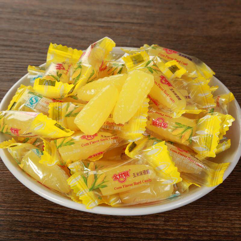 Golden monkey corn hard candy wedding candy fruit snacks transparent packaging snacks loose weight 500g