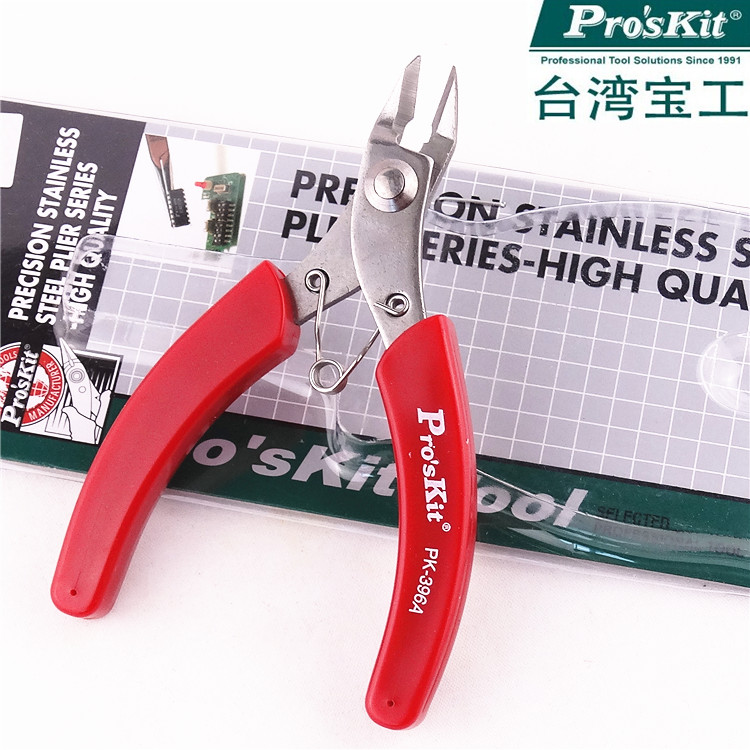 Taiwan Baoworkers Import 1PK-396A Stainless Steel Inclined-mouth pliers Cut 1 3MM Copper wire Electronic Clippers