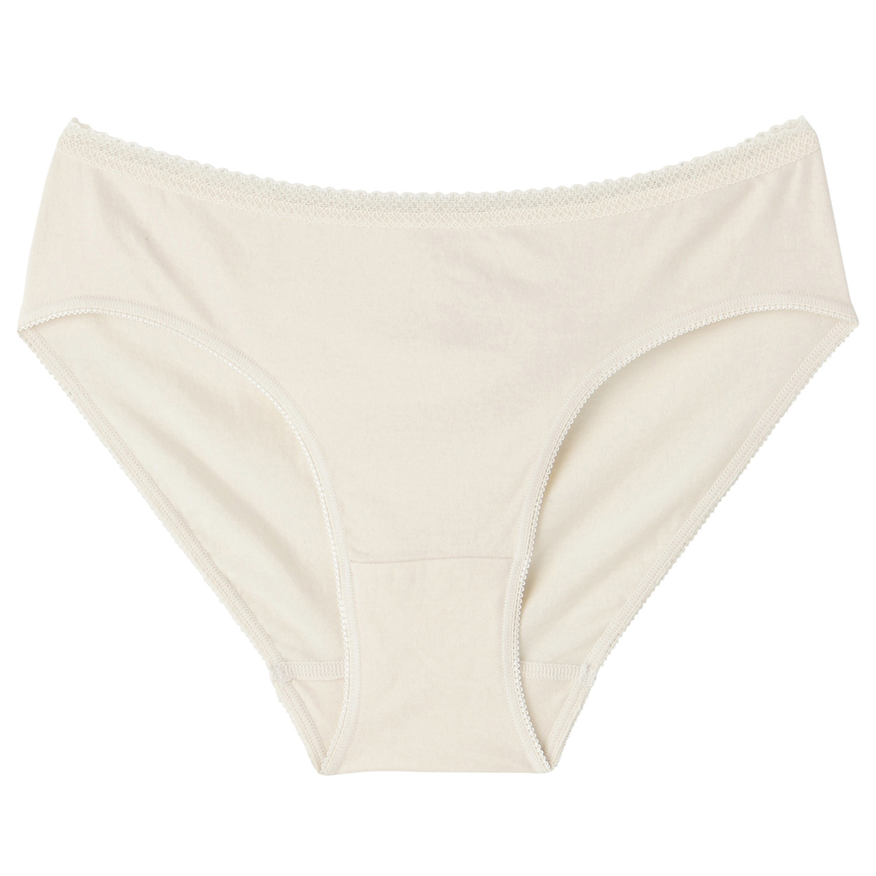 无印良品MUJI 女式 棉混弹力带蕾丝中腰短裤