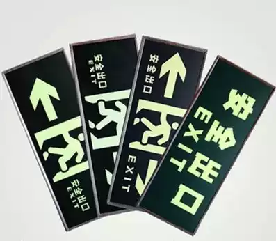 Safety exit luminous floor stickers waterproof straight line safety Channel fluorescent signs fire signs wall stickers wear-resistant