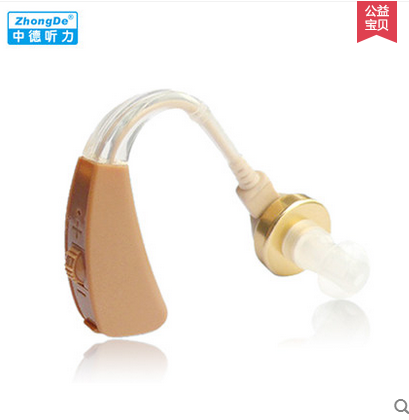 中德ZDB-111耳背式 助听器 老人耳聋无线助听机仪 耳背助听耳机LP