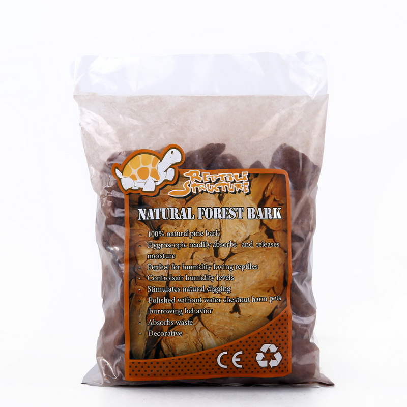 波奇网 爬宠用品陆龟爬行动物除臭打磨高温消毒树皮垫材大号500g