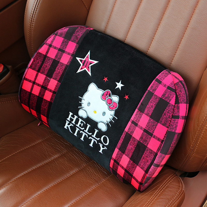 Hello kitty汽车靠垫记忆棉护腰靠腰垫靠背垫腰靠垫车用座椅腰枕