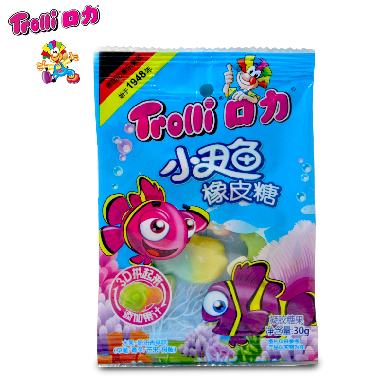 【天猫超市】Trolli 口力小丑鱼橡皮糖（水果凝胶糖果）30g