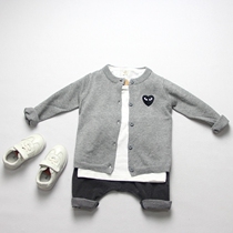 Spring Autumn Day Series Thin men and women children Childrens children Pure cotton knit cardiovert cardiovert sweater sweater sweater jacket