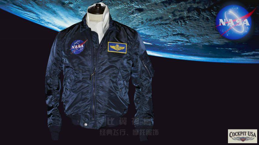 CockpitUSA US production NASA NASA repairs MA2 nylon IAF flight jacket-The Spring and Autumn thin section