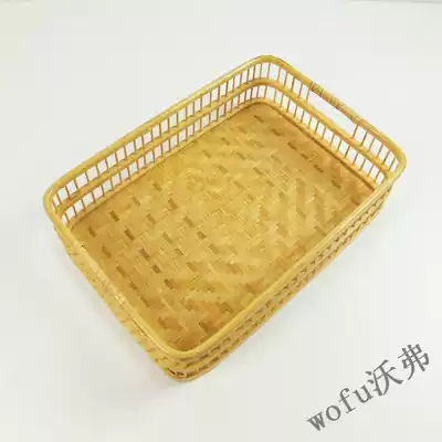 Bamboo and rattan handmade shoe basket Hotel room special shoe basket Bamboo slipper basket rectangular shoe basket special wholesale