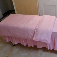 Màu sắc đẹp giường quilt bìa trắng sọc tắm tắm massage massage bộ chăn ga