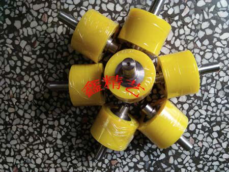 Manufacturer machined to make pu polyurethane rubber roller rubber roller silicone roller coated rubber roller rubber wheel bearing wrapping glue