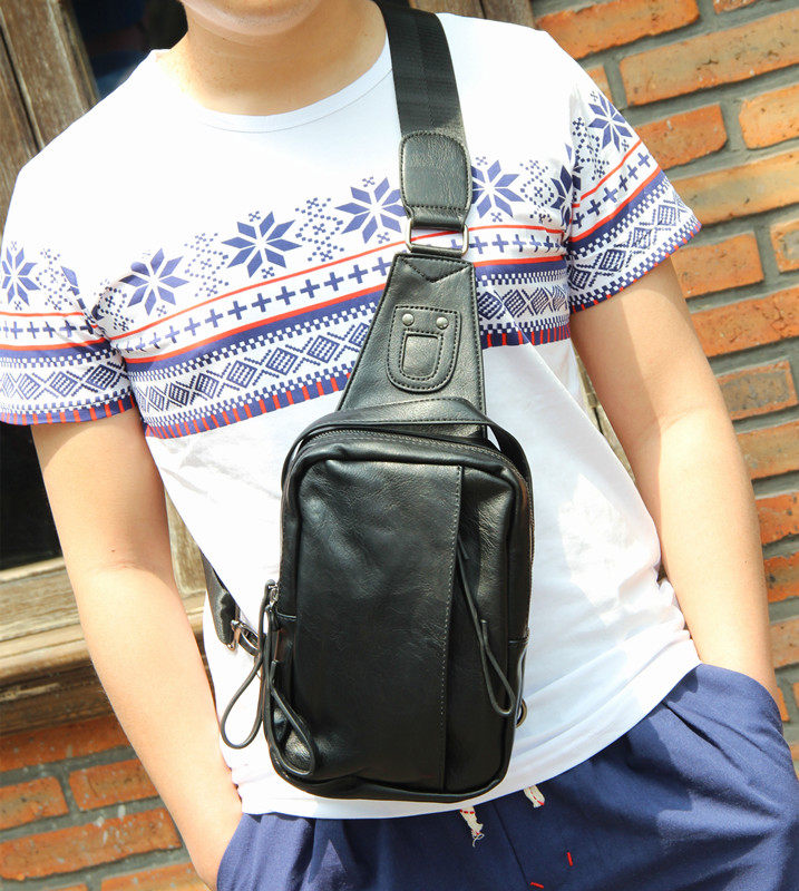 2020 men's Korean style men's casual fashion shoulder bag messenger bag crossbody bag small backpack chest bag outdoor sports bag