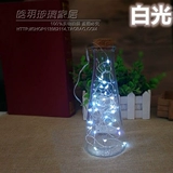 Светодиодная подсветка, бутылка желаний, светящаяся стеклянная пробковая бутылка счастливой звезды, креативная бутылка для украшения бутылки, бутылка со звездой, полная бутылочки для дыхания ребенка