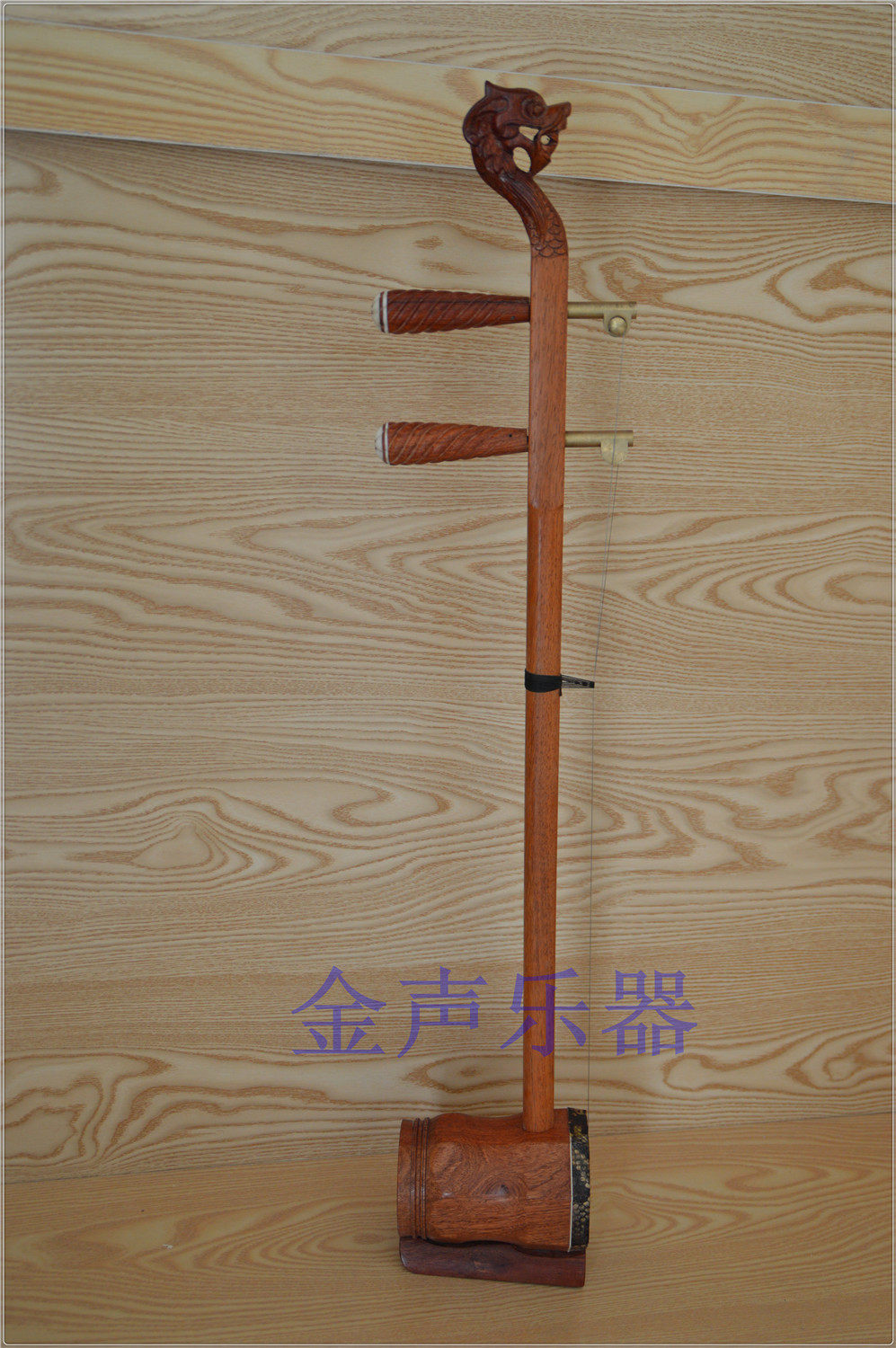 Red flower pear dragon head eight squared bronze shaft Erhu gift box