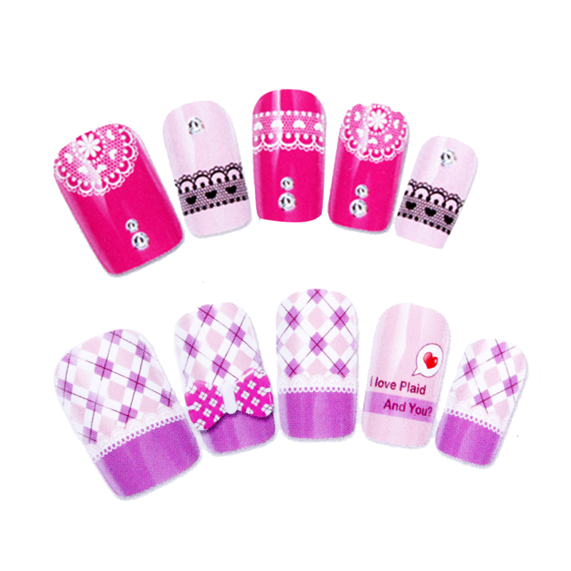指甲油水印贴花 美甲水转印 DIY饰品工具 指甲贴 文艺淑女新款