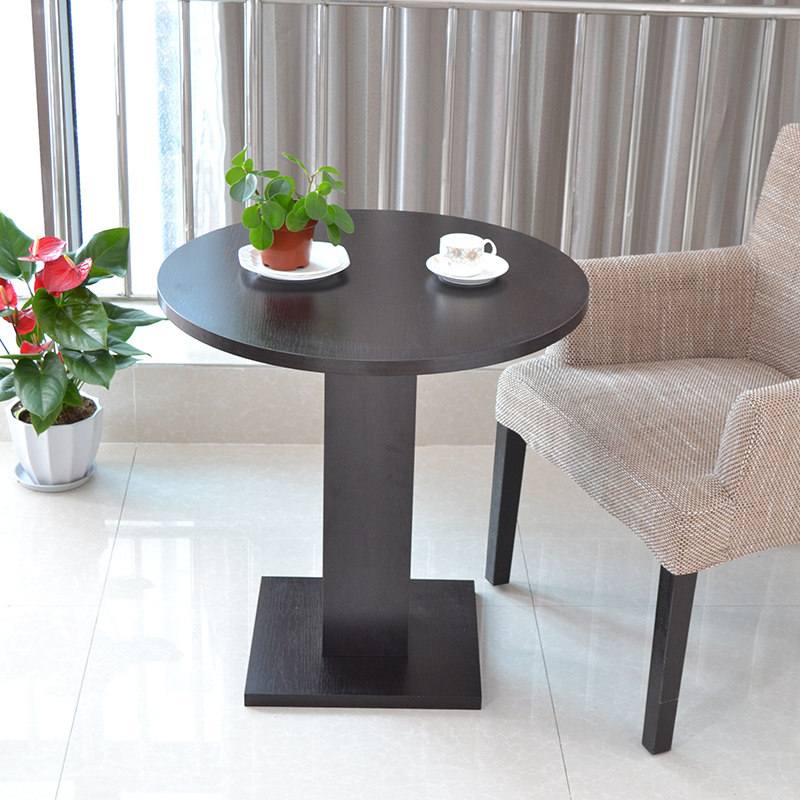 Restaurant furniture small round table square table to discuss coffee dessert wooden table modern small room chair