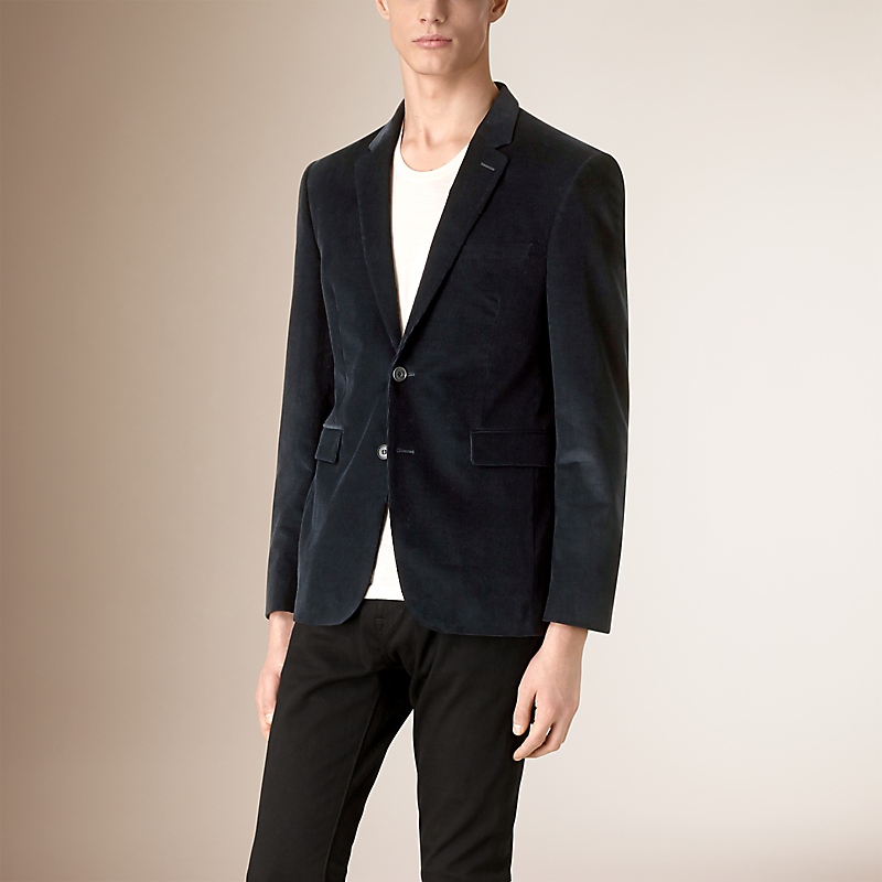 BURBERRY/博柏利修身剪裁灯芯绒合身外套 39837301